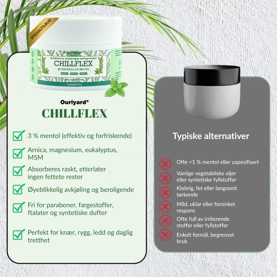 🔥Offisiell butikk: Ourlyard® Chillflex Mint Smertelindrende Krem (Behandling for leddgikt, nervesmerter, revmatiske sykdommer, muskelkramper, rykninger og idrettsskader)