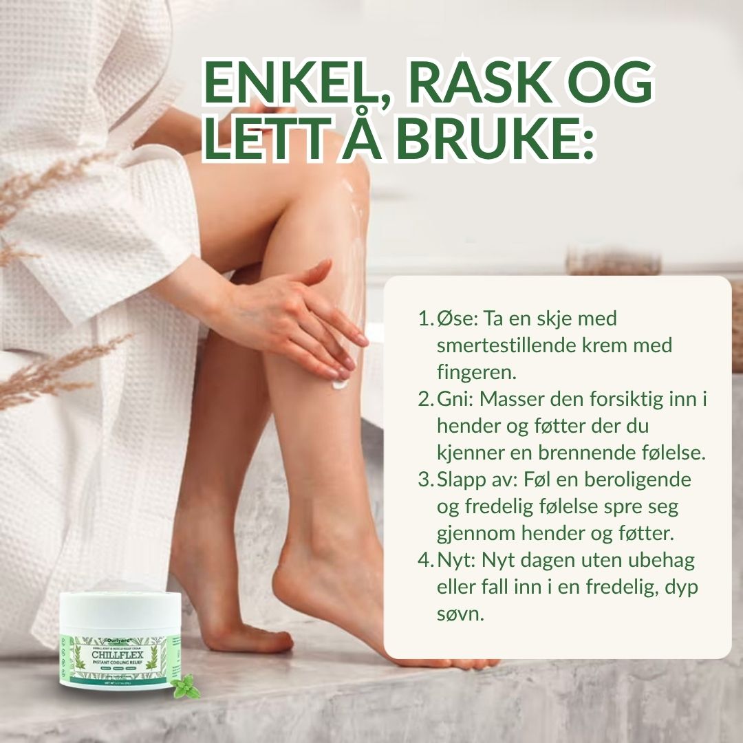 🔥Offisiell butikk: Ourlyard® Chillflex Mint Smertelindrende Krem (Behandling for leddgikt, nervesmerter, revmatiske sykdommer, muskelkramper, rykninger og idrettsskader)
