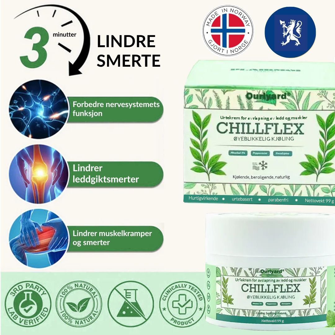 🔥Offisiell butikk: Ourlyard® Chillflex Mint Smertelindrende Krem (Behandling for leddgikt, nervesmerter, revmatiske sykdommer, muskelkramper, rykninger og idrettsskader)
